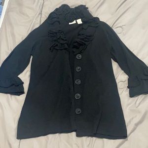 Black sweater button up
